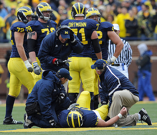 Mark Huyge (72), Perry Dorrestein (79), Rich Rodriguez, Mark Ortmann (71), Stephen Schilling (52), and David Molk (50)