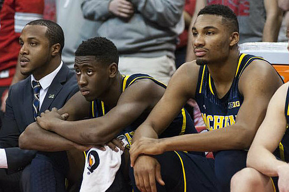 Caris LeVert (23) and Zak Irvin (21)
