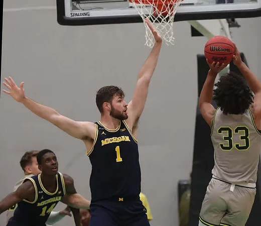 Moussa Diabate (14) and Hunter Dickinson (1)