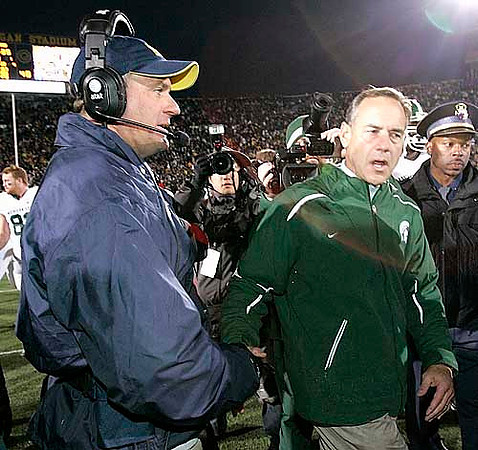 Rich Rodriguez and Mark Dantonio