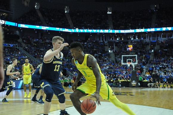 Duncan Robinson (22) and Moritz Wagner (13)