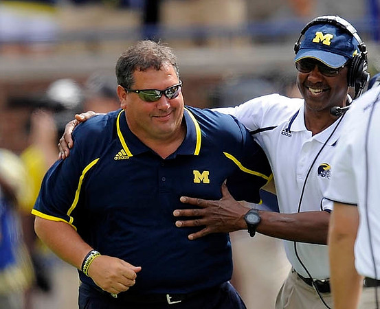 Brady Hoke and Fred Jackson