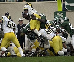 Chris Perry (23), Tyler Ecker (89), and Tim Massaquoi (88)