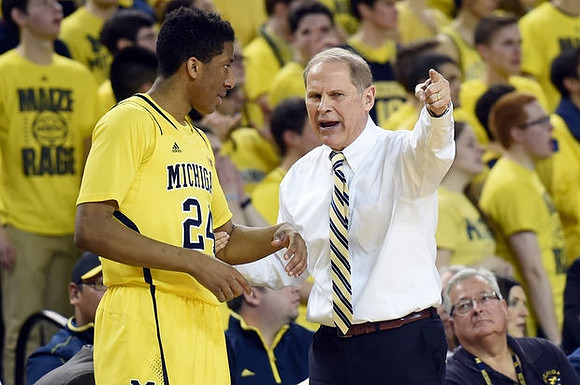 Aubrey Dawkins (24) and John Beilein