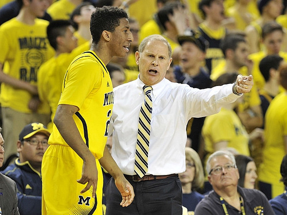 Aubrey Dawkins (24) and John Beilein