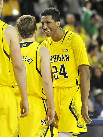 Spike Albrecht (2) and Aubrey Dawkins (24)