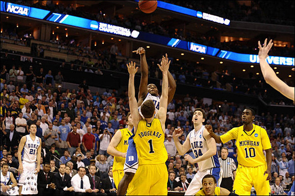 Stu Douglass (1), Zack Novak (0), Tim Hardaway Jr. (10), and Jordan Morgan (52)