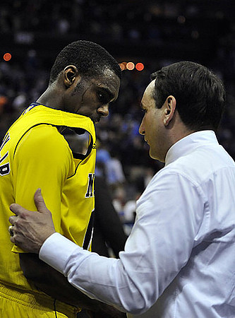 Tim Hardaway Jr. (10) and Mike Krzyzewski