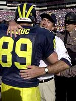 Deitan Dubuc (89) and Lloyd Carr