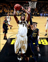 Darius Morris (4), Jordan Morgan (52), and Matt Vogrich (13)