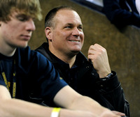 Blake McLimans (22) and Rich Rodriguez