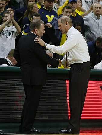 Michigan State Head Coach Tom Izzo and John Beilein