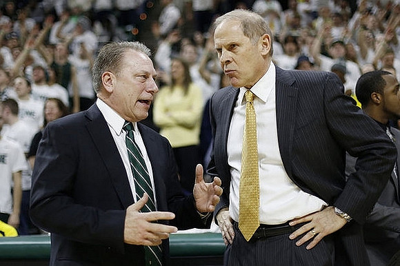 Michigan State Head Coach Tom Izzo and John Beilein