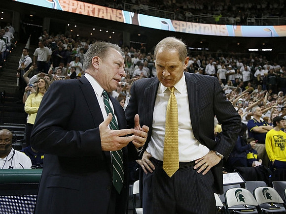 Michigan State Head Coach Tom Izzo and John Beilein