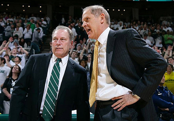 Michigan State Head Coach Tom Izzo and John Beilein