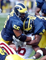 LaMarr Woodley (56) and Pierre Woods (99)