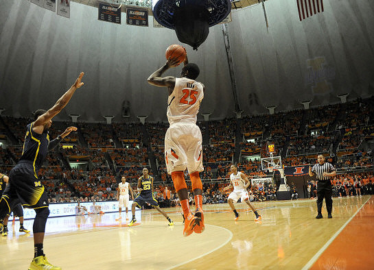 Glenn Robinson III (1) and Caris LeVert (23)