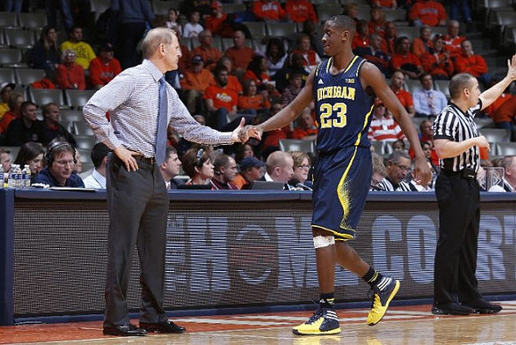 John Beilein and Caris LeVert (23)
