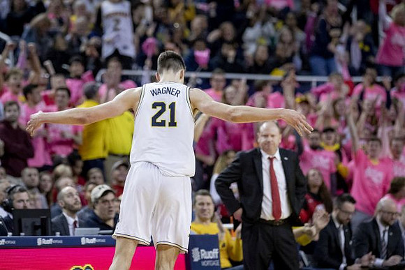 Franz Wagner (21) and Wisconsin Head Coach Greg Gard
