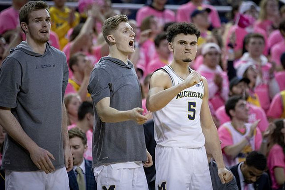 Jaron Faulds (44), Cole Bajema (22), and Adrien Nunez (5)