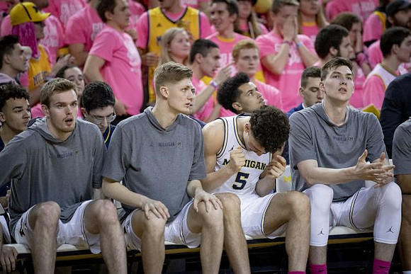 Jaron Faulds (44), Cole Bajema (22), Adrien Nunez (5), and Colin Castleton (11)