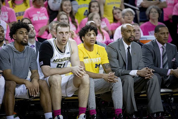 David DeJulius (0), Austin Davis (51), Eli Brooks (55), Saddi Washington, and Howard Eisley