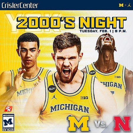 Caleb Houstan (22), Hunter Dickinson (1), and Moussa Diabate (14)