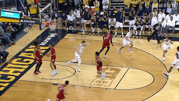 Hunter Dickinson (1), Kobe Bufkin (2), DeVante' Jones (12), and Moussa Diabate (14)