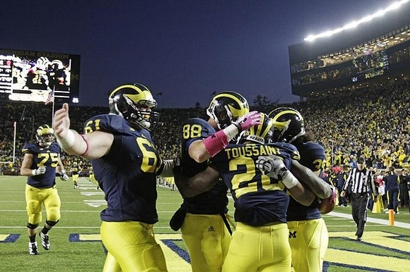 Michael Schofield (75), Graham Glasgow (61), Jake Butt (88), Fitzgerald Toussaint (28), and Joe Kerridge (36)