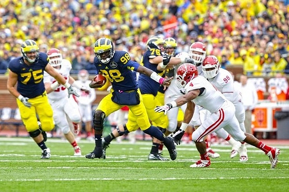 Michael Schofield (75), Devin Gardner (98), and Erik Magnuson (78)