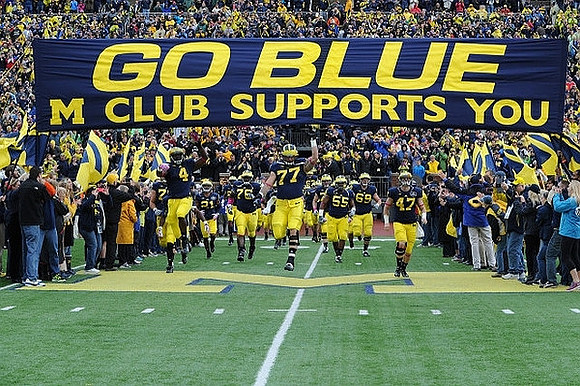 Cameron Gordon (4), Quinton Washington (76), Jeremy Gallon (21), Taylor Lewan (77), Jibreel Black (55), Erik Gunderson (69), and Jake Ryan (47)