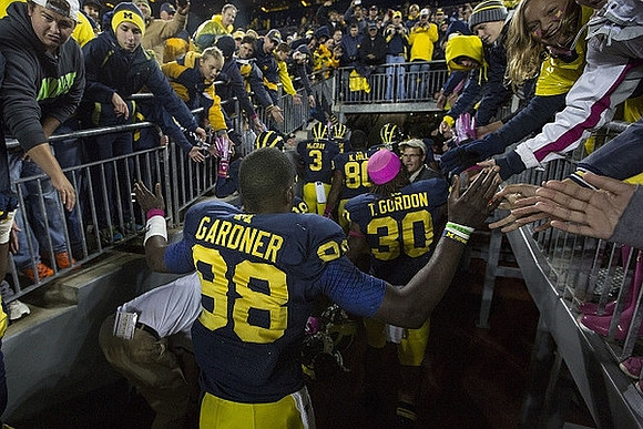 Devin Gardner (98), Thomas Gordon (30), Mike McCray (3), and Khalid Hill (80)