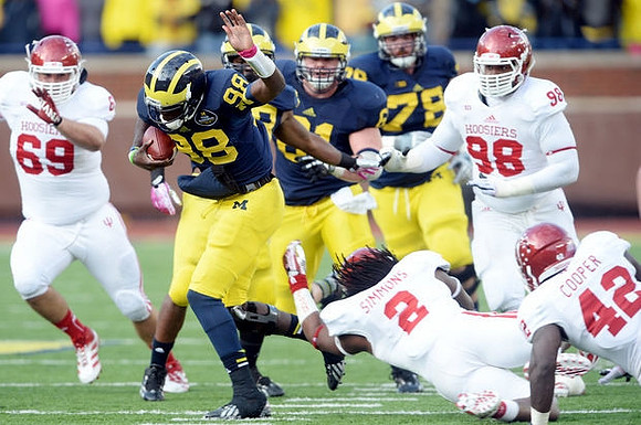 Devin Gardner (98), Graham Glasgow (61), and Erik Magnuson (78)