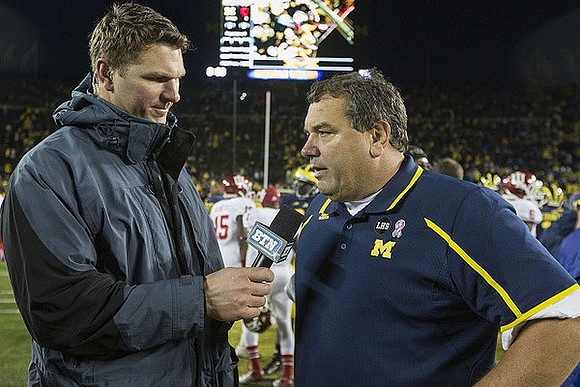 Jon Jansen and Brady Hoke