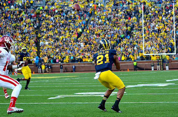 Devin Funchess (87) and Jeremy Gallon (21)