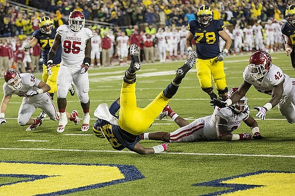 Devin Gardner (98), Michael Schofield (75), and Erik Magnuson (78)