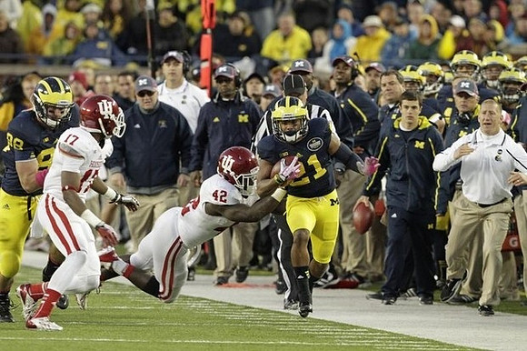 Jake Butt (88) and Jeremy Gallon (21)