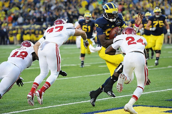 Devin Gardner (98), Graham Glasgow (61), and Michael Schofield (75)