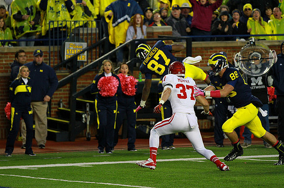 Devin Funchess (87) and Jake Butt (88)