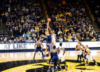 D.J. Wilson (5), Zak Irvin (21), Derrick Walton Jr. (10), and Moritz Wagner (13)