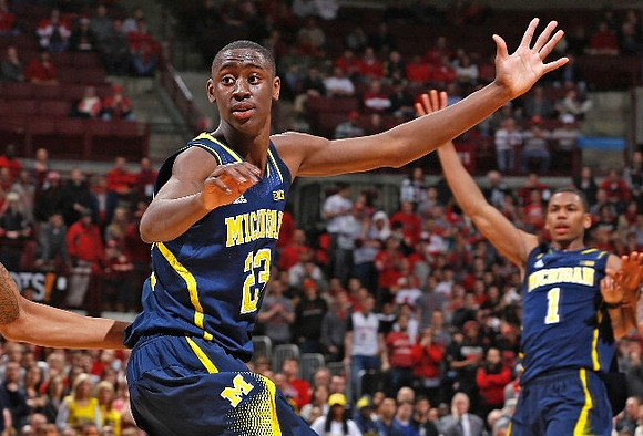 Caris LeVert (23) and Glenn Robinson III (1)