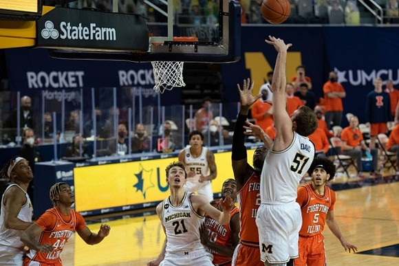 Terrance Williams II (5), Franz Wagner (21), Eli Brooks (55), and Austin Davis (51)