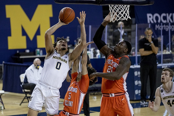 Adrien Nunez (0) and Jaron Faulds (44)
