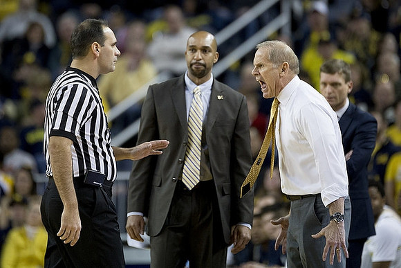 Deandre Haynes, John Beilein, and Luke Yaklich
