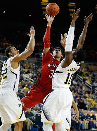 Jordan Morgan (52) and Tim Hardaway Jr. (10)