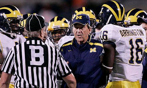 Lloyd Carr and Adrian Arrington