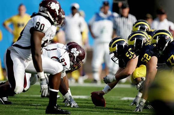 David Molk (50), Stephen Schilling (52), and Taylor Lewan (77)