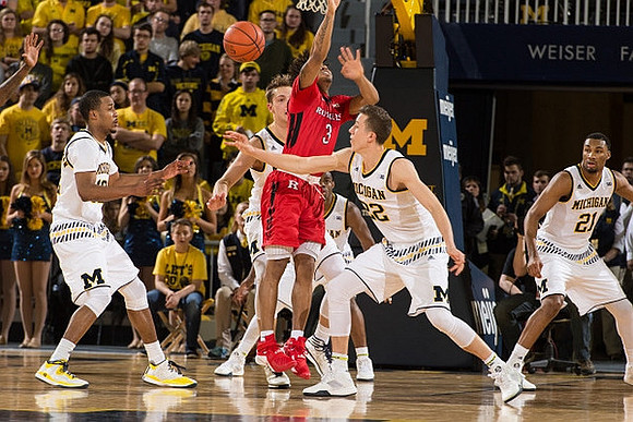 Muhammad-Ali Abdur-Rahkman (12), Mark Donnal (34), Duncan Robinson (22), and Zak Irvin (21)