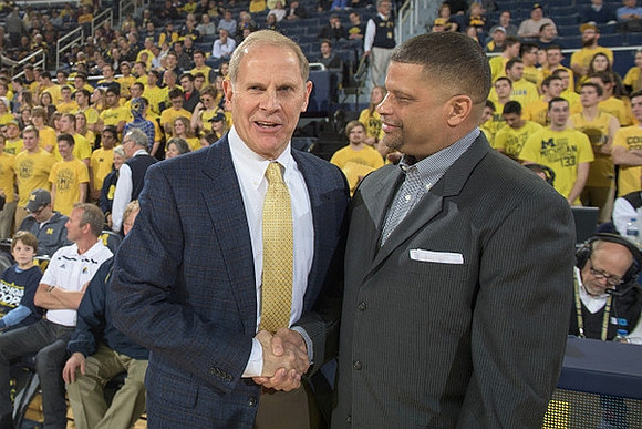 John Beilein and Rutgers Head Coach Eddie Jordan