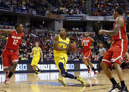 Spike Albrecht (2) and Glenn Robinson III (1)